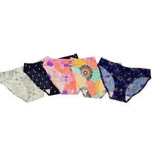 Voenxe 5x Seamless Breathable Bikini No Show Women's Underwear Panties - Small